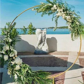 Gold Round Balloon Arch Stand 2