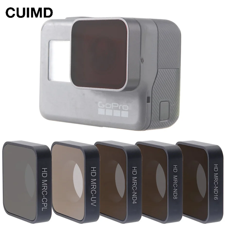 

For Go Pro Hero 5 6 7 Lens Accessories UV CPL ND 4 8 16 Neutral Density Filters Set For GoPro Hero5/6/7 Black Action Camera