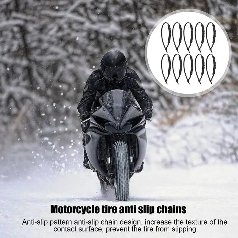 Snow Chains for Electric Bikes Adjustable Anti Skid