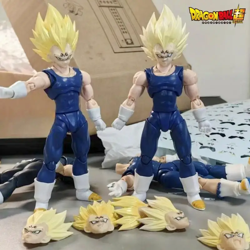 Tonsenarttoys Sh Figuards Dragon Ball Majin Vegeta Heads Anime Action Figures Shf Figuras Statue Accessori Da Collezione Giocattolo