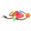 The Swing Disc Seat Climbing Rope with Platform and Colorful Toy Outdoor Carabiner Bell Attachment Kid Plastic Recreation 1