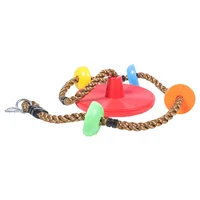 The Swing Disc Seat Climbing Rope with Platform and Colorful Toy Outdoor Carabiner Bell Attachment Kid Plastic Recreation 1