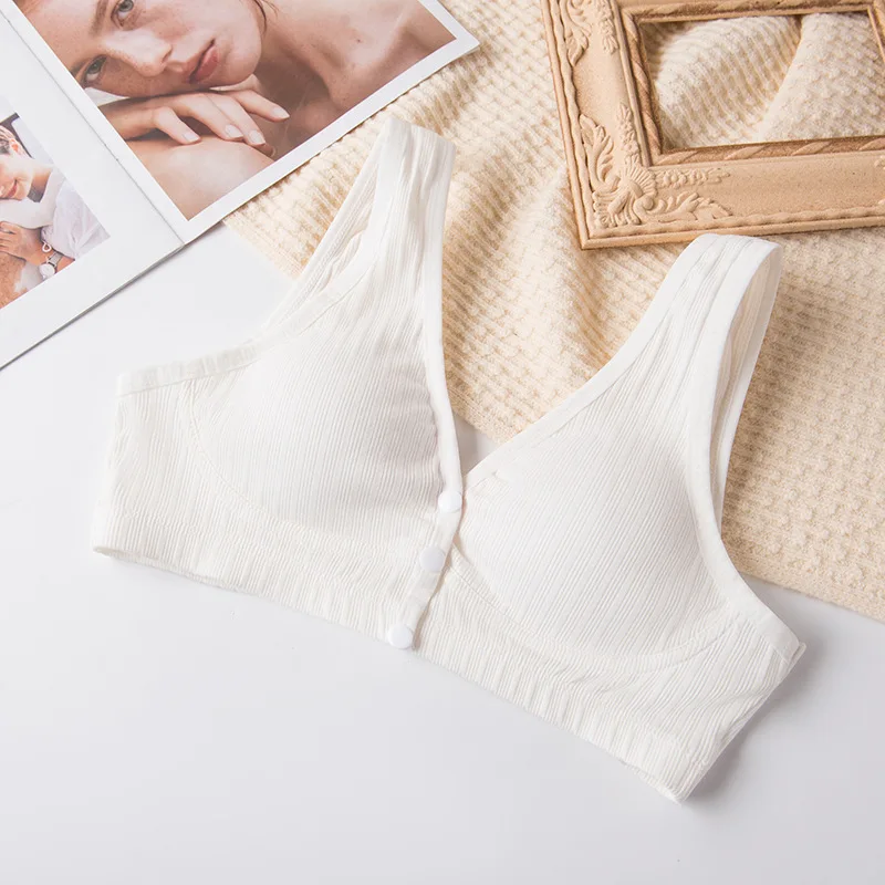 Anti-Sagging Cotton Maternity & Nursing Bra - Thin and Elastic, Push-up, Suitable for Feeding and Pregnancy, Wirefree 4