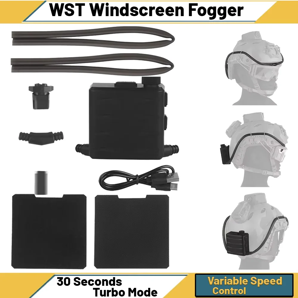 Air Defog Goggles Anti-Fog Fan Kit Defogger for Goggles with Adjustable Knob Airsoft Shooting Motocross Mountaineering Glasses Airsoft Goggles Defogger