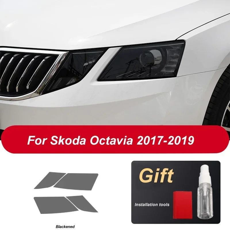 

Transparent Black TPU Car Headlight Protective Film Sticker Headlamp Restoration For Skoda Octavia 2017 2018 2019 Accessories