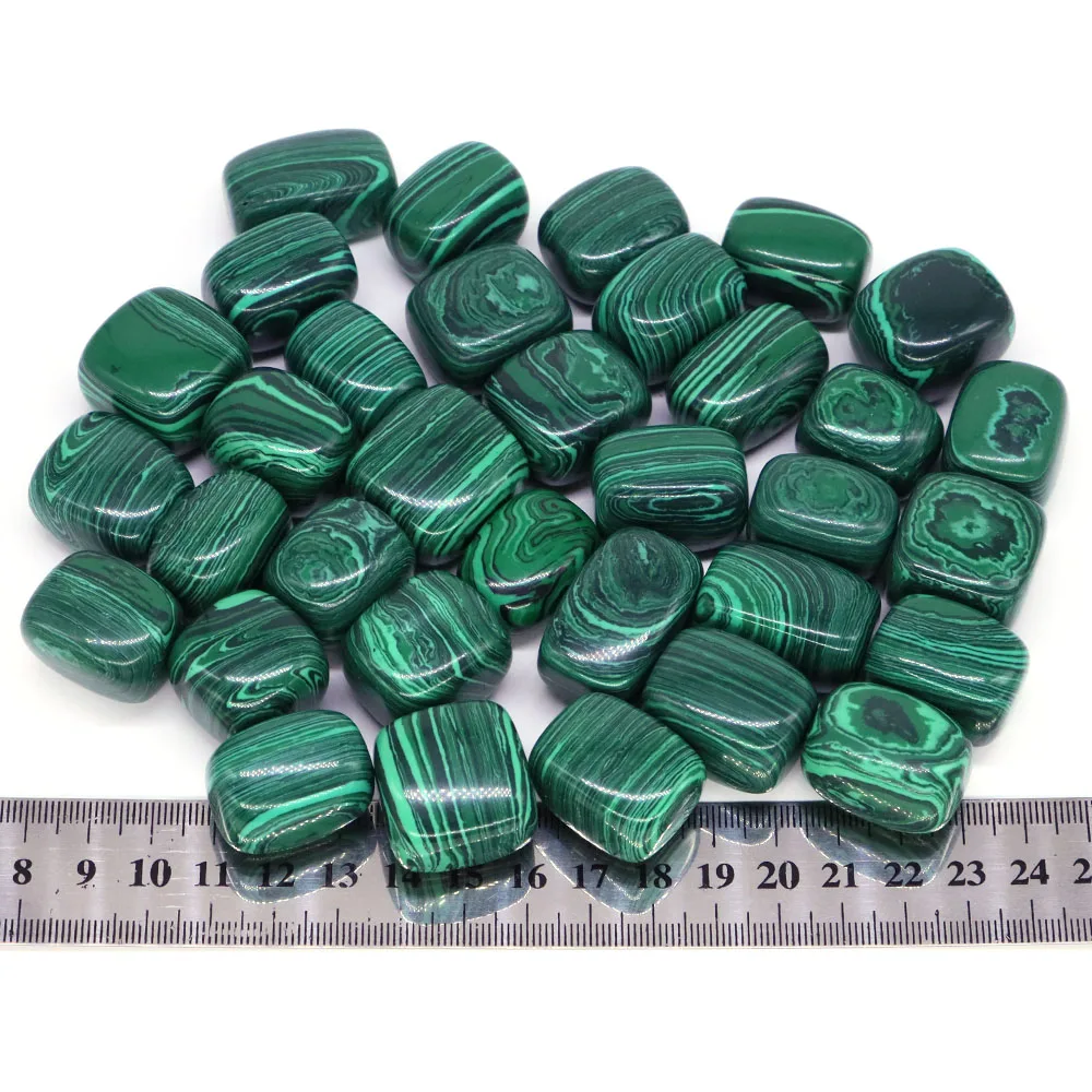 Tumbled Stones Malachite Turquoise Reiki Healing Crystal Energy Ore Minerals Gems Specimen Home Garden Tank Aquarium Decoration