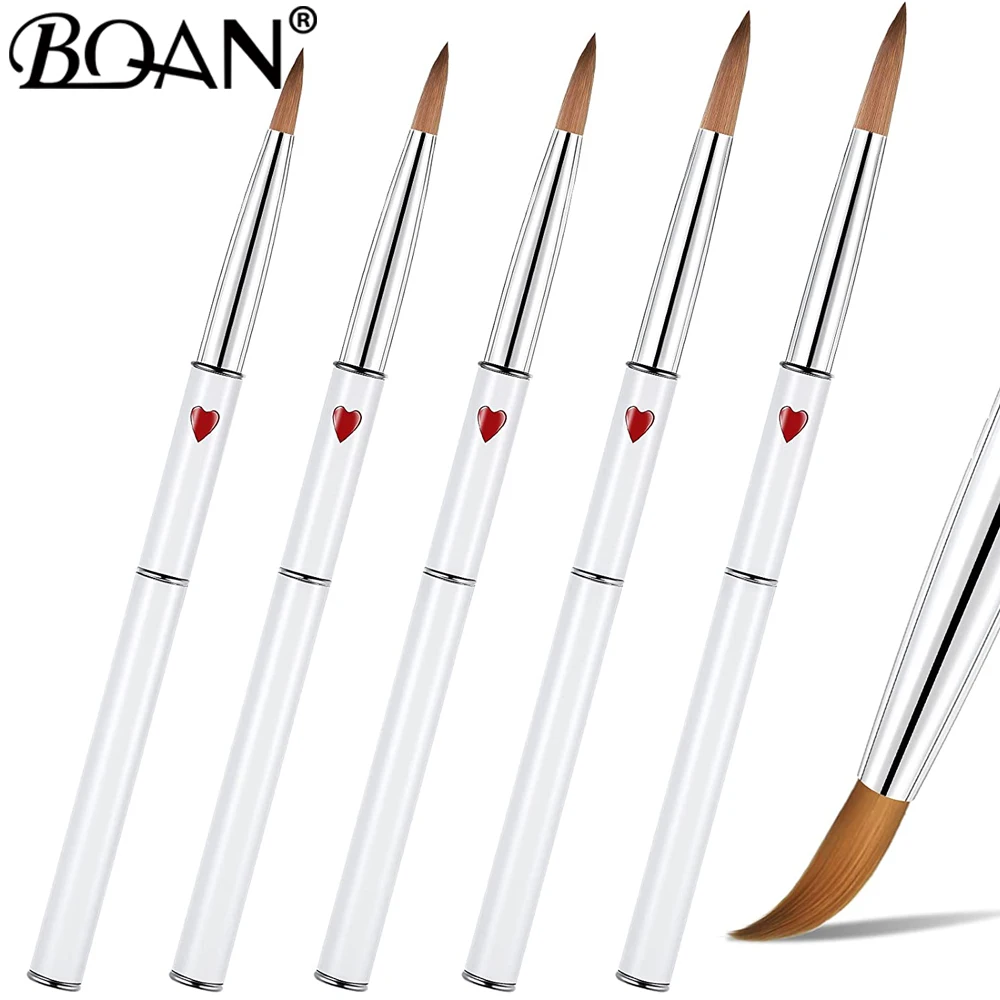 BQAN  8-  22개의 콜린스키 네일 브러쉬, 아크릴 시술용, 라운드형, 전문가..