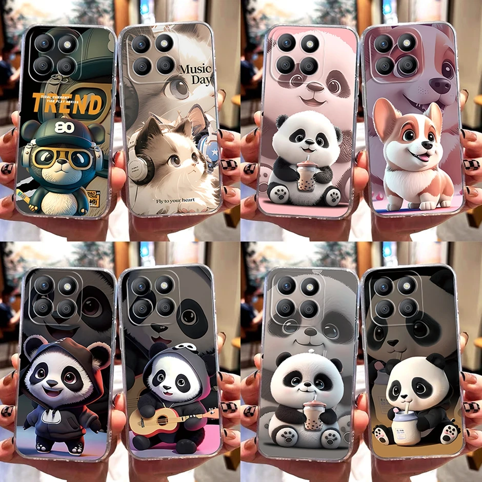 Young & Ming Cover per Honor X8 4G, 3 Pack Sottile Morbido TPU Bumper