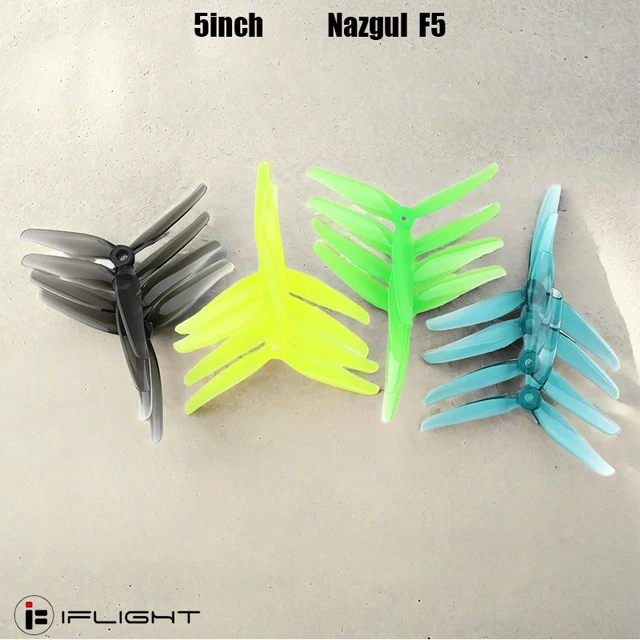 2Pairs IFlight Nazgul F5/5140 5 Inch 3 Blade / Tri-blade Propeller with 5mm Mounting Hole for FPV Racing Freestyle 5inch Drones 1