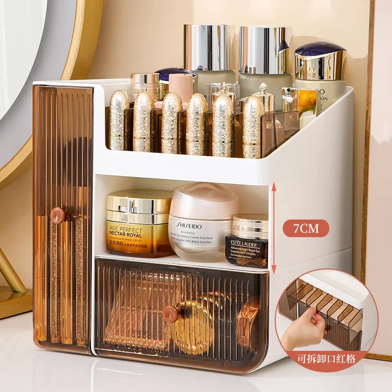 

Skin Finishing Luxury 2023 Table Rack Care Dressing Desktop New Storage Makeup Cosmetic Light Item Lipstick Box