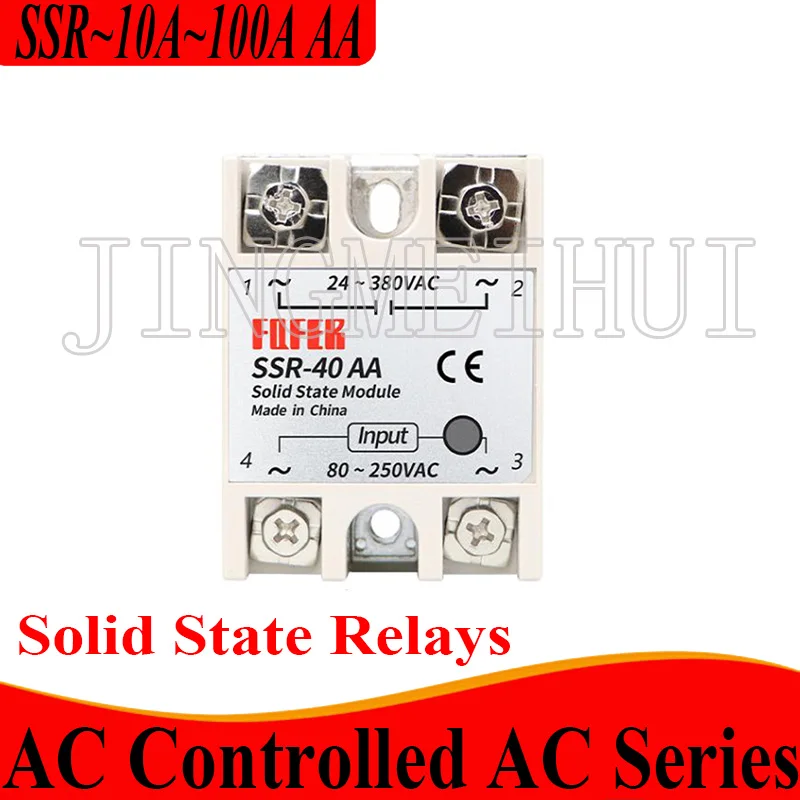 Ssr-10Aa 10/25/40/60/80/100Aa Ac Controllato Ac Monofase Modulo Relè A Stato Solido Dissipatore Di Calore