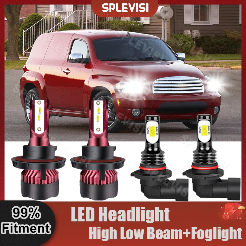 

2Pair LED Headlight High Beam Low Beam Foglamp Replace Combination Bulbs For Chevrolet HHR 2006 2007 2008 2009 2010 2011