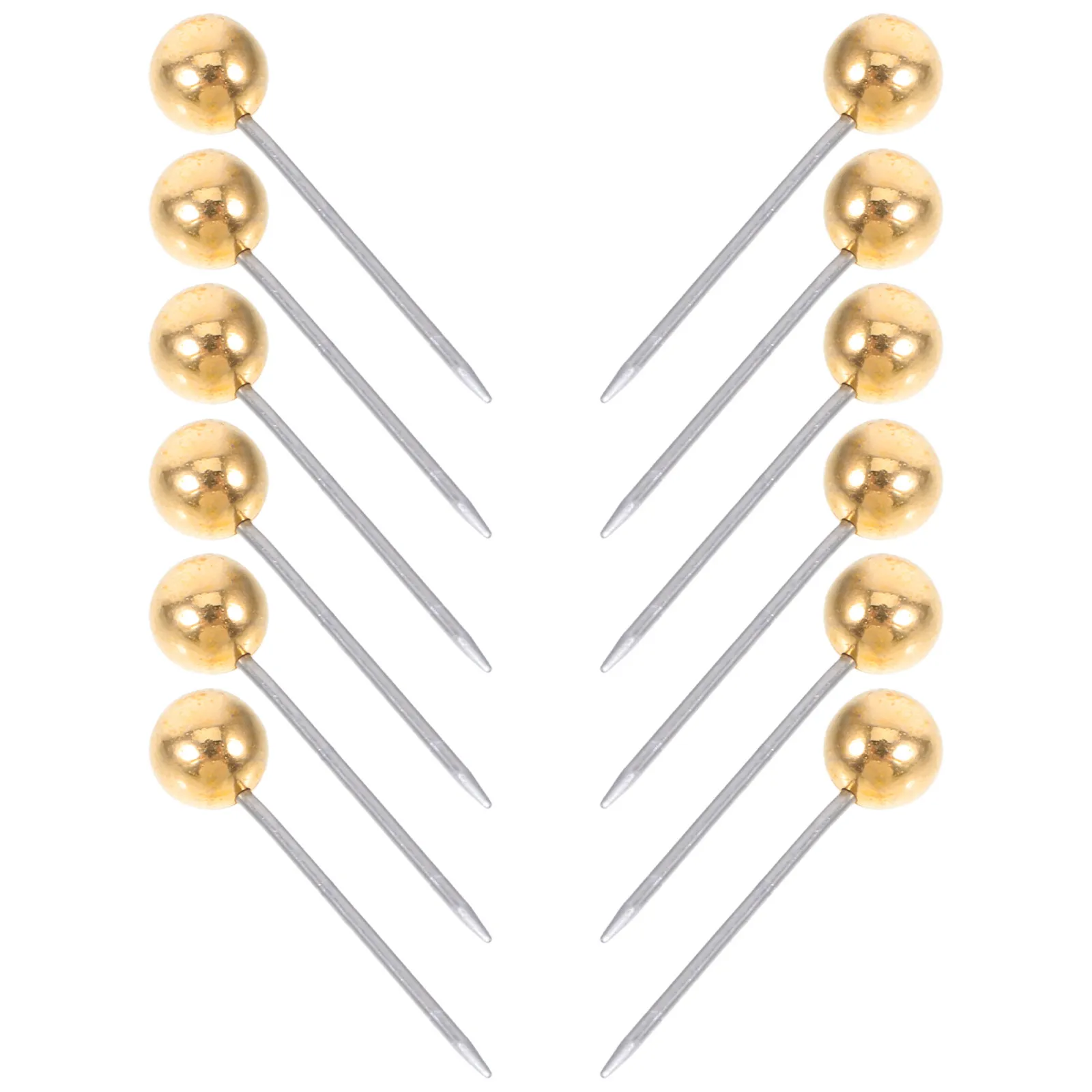 200개입 원형 볼 푸시핀 금속 컬러 전기도금 플라스틱 헤드 코르크보드 푸시핀 사무실 게시판용 고강도 벽걸이용