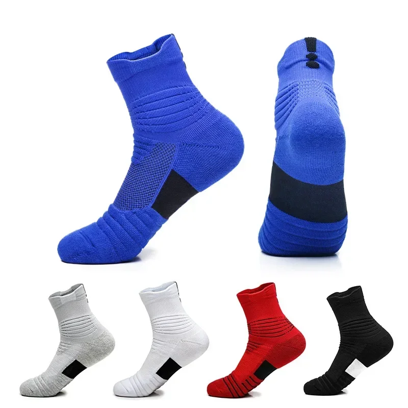 Socks Basketball men's towel bottom anti slip sports boat outdoor short and medium length elite quick drying running badminton socks,tennis socks