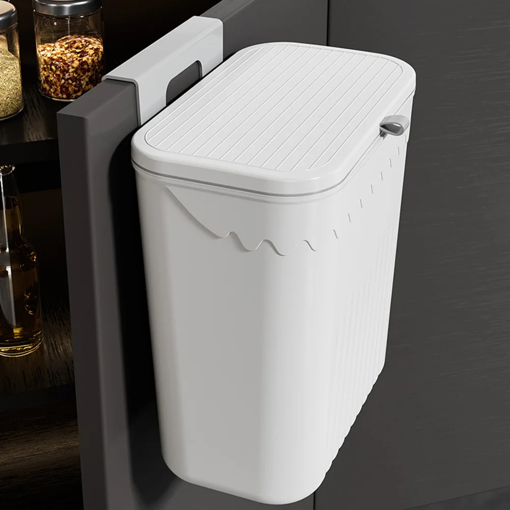 

Hanging Trash Can With Lid Kitchen Waste Bin Multi-Functional Trash Can Lidded Kitchen Garbage Can Separate collection