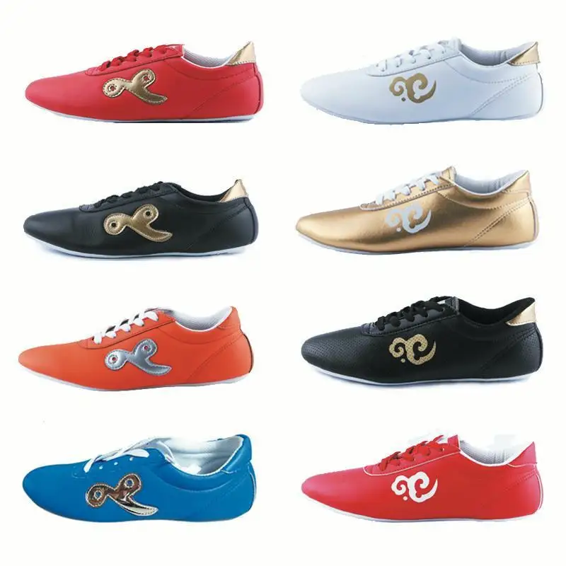 Vintage Leather Kungfu Shoes Leather Martial Art Sneakers Leather