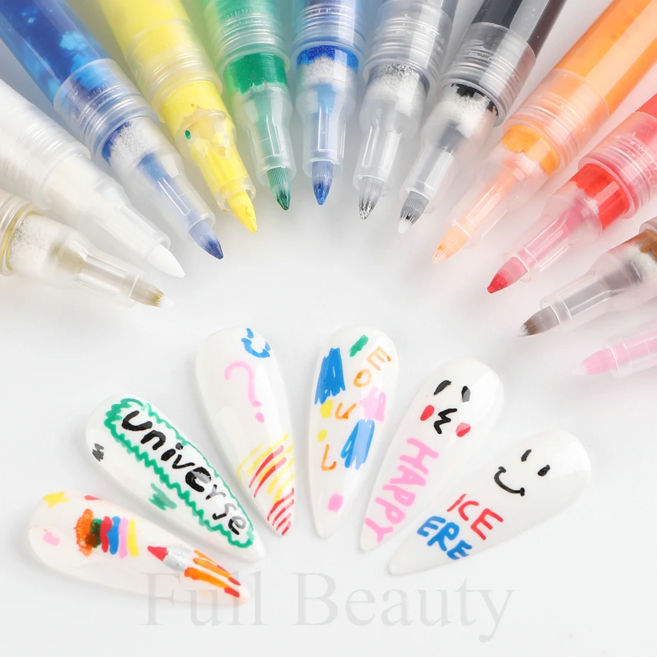 Nail Art Pens Professional Graffiti Drawing Abstract Stripe Lines Waterproof Nail Gel Polish Painting Liner Manicure Tools CH2062