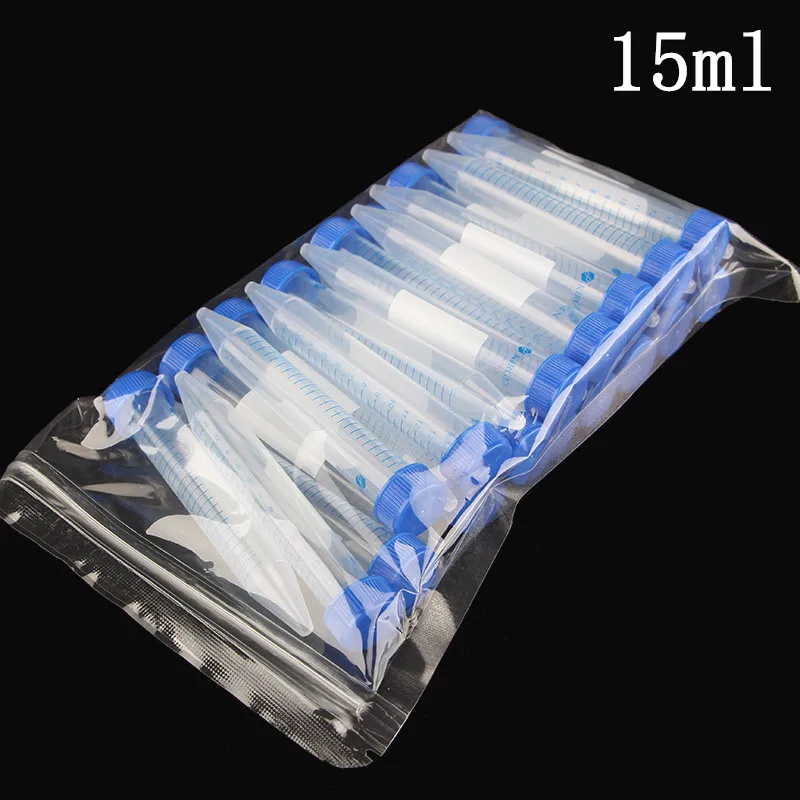 25Pcs Lot Sterilized 15ml 50ml V-Shape Bottom Centrifuge Tubes With Screw Caps Centrifugal Tubes For Lab plastic test tubes centrifuge tube