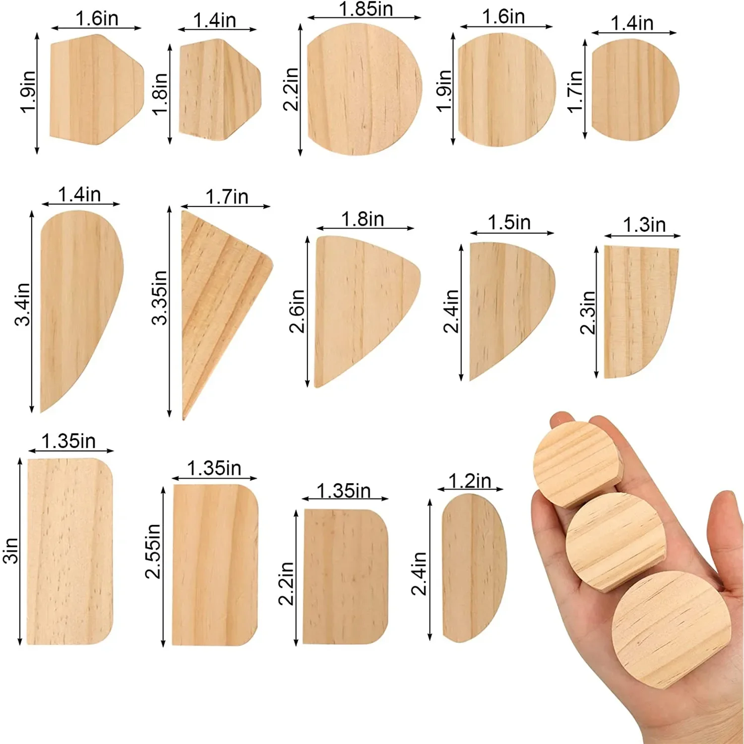 14pcs set wood mold