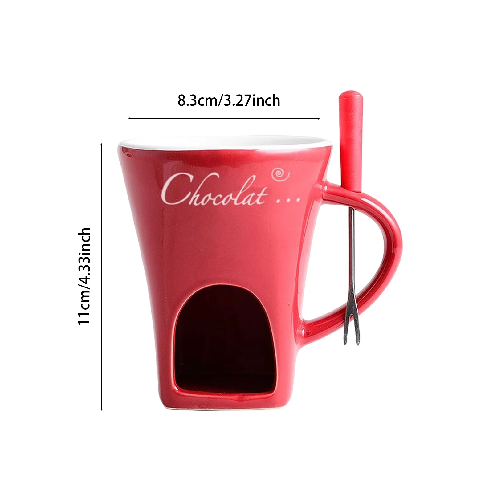 Personal Fondue Mug Set - Individual Chocolate Che...