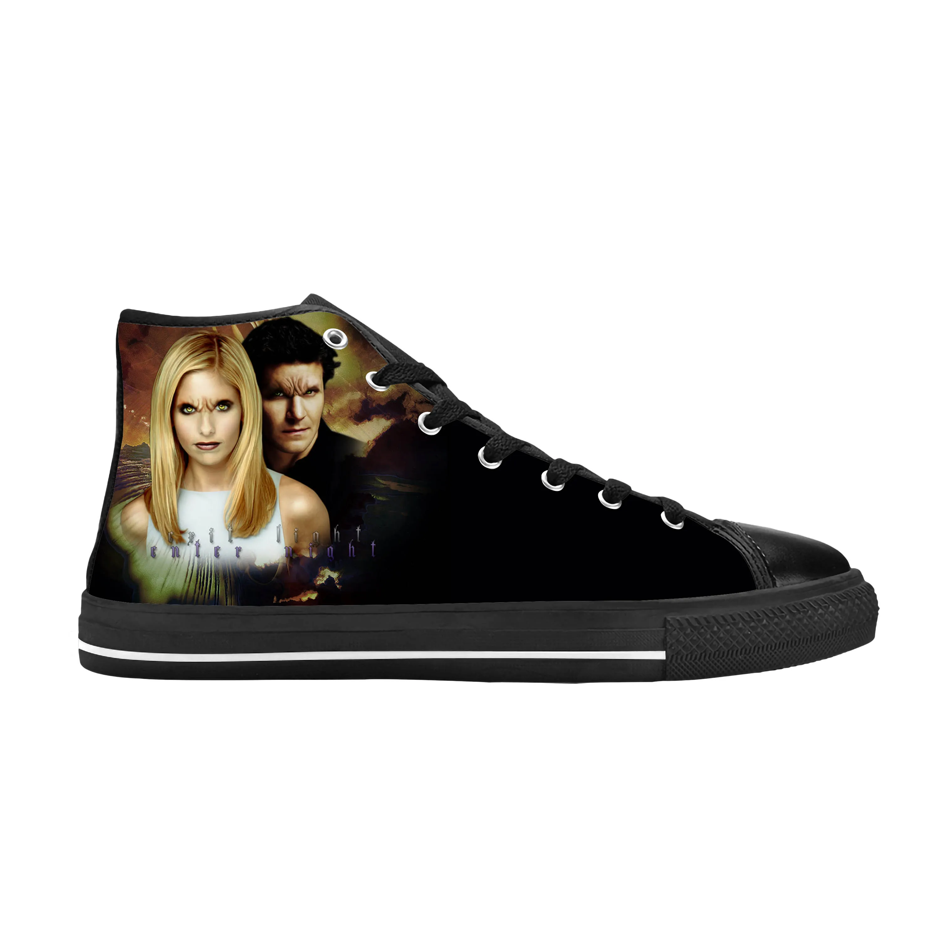 Buffy The Vampire Slayer Angel Horror Halloween Casual Cloth Shoes High Top Comfortable Breathable 3D Print Men Women Sneakers