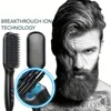 Ceramic Ionic Hair Straightener Brush Salon Fast Heating Hair Straightening Brush Anti-Scald Hair Beard Straightener Comb 6