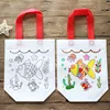 5pcs Children Handmade Graffiti Bag Handmade DIY Puzzle Toys Environment Protection Kids Painting Handbag Drawing Toys TMZ 5