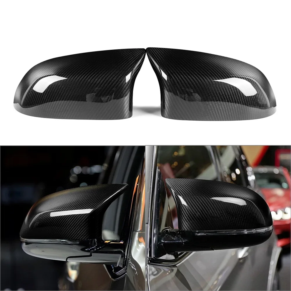 

Car Carbon Fiber Side Mirror Cover Rearview Mirrors Housing For BMW F85 F86 X5M X6M 2015 2016 2017 2018