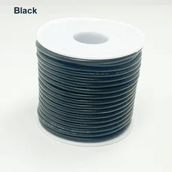 Premium High - Temperature Soft Silicone Stranded Tinned Copper Wire Collection - 18 AWG 20m - 1roll (Black)
