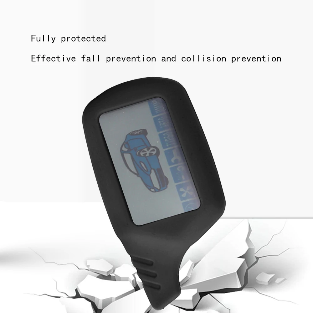 Silicone LCD Body Cover Case 2 Way Car Alarm For Starline B9 B91 B6 B61 A91 A61 V7 Remote Key Chain key case cover key case car key shell flip key fob shell
