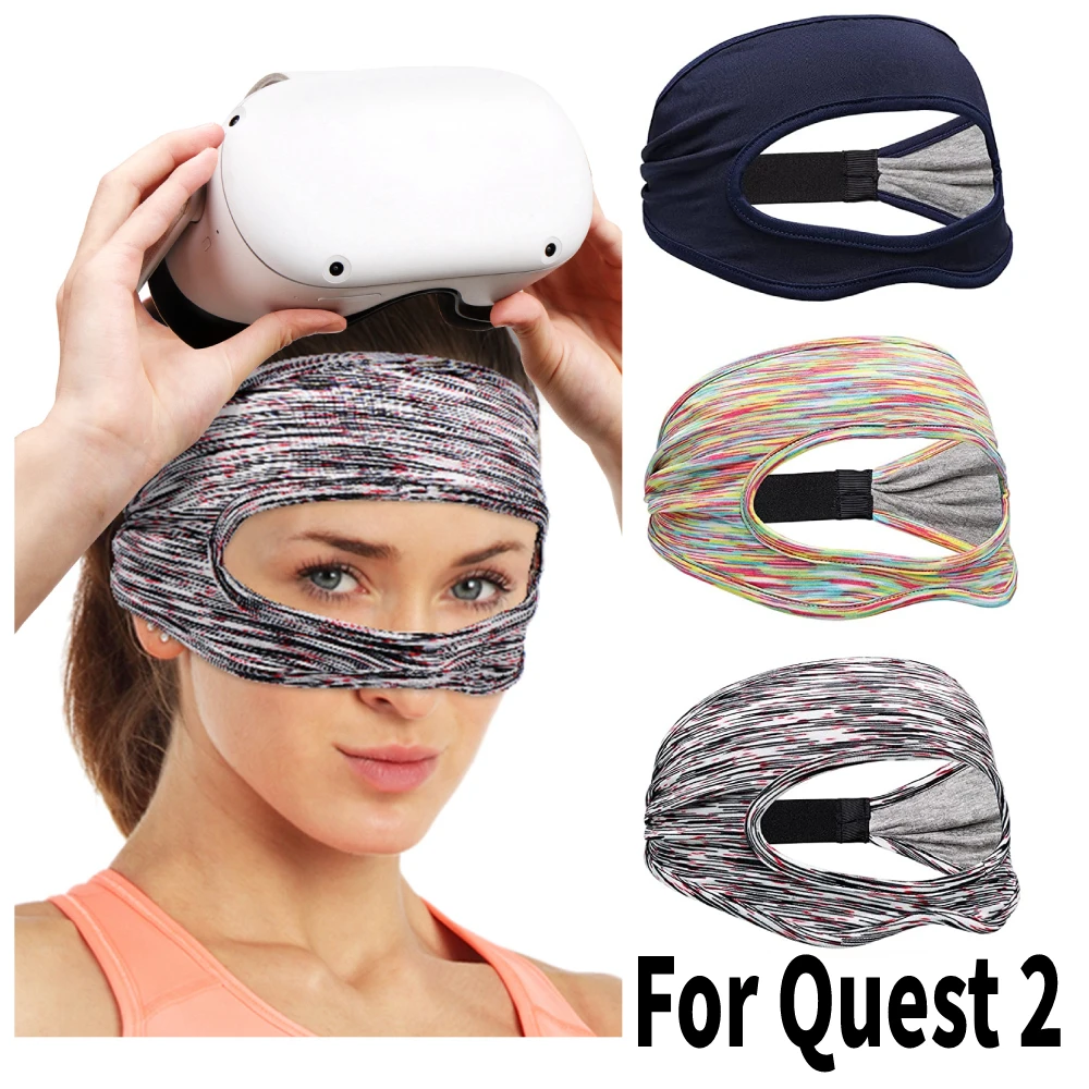 VR Eye Mask Cover for Meta Oculus Quest 2 Accessories Breathable Sweat Band Virtual Reality Headset for Quest 2 Pico 4 PSVR2 HTC