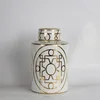 Gold Grain Ceramic Cylinder Tank Airtight Storage Jar General Jar Vase Tissue Box Ceramic Handicraft Ornaments Vintage Bottle 2