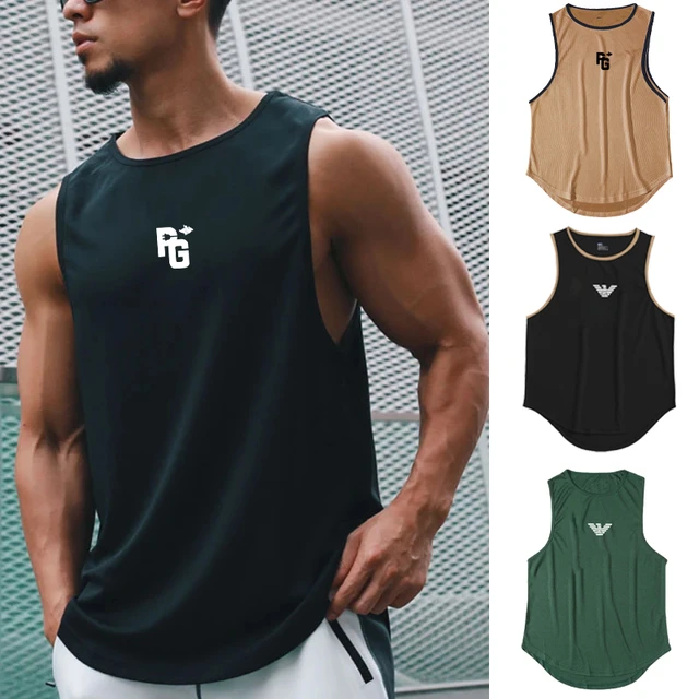 Sleeveless Men's Gym T-shirts  Sleeveless Gym T-shirts Men - Brand Gym  Clothing - Aliexpress