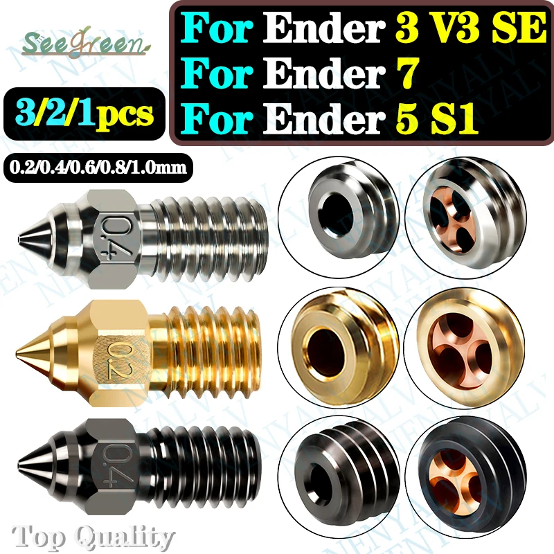 Ugello Cht Per Ender 3 V3 Se Ugello Ugelli Temprati In Ottone Per Spider Hotend Ender 7 Ender 5 S1 Ugello Per Estrusore Serise