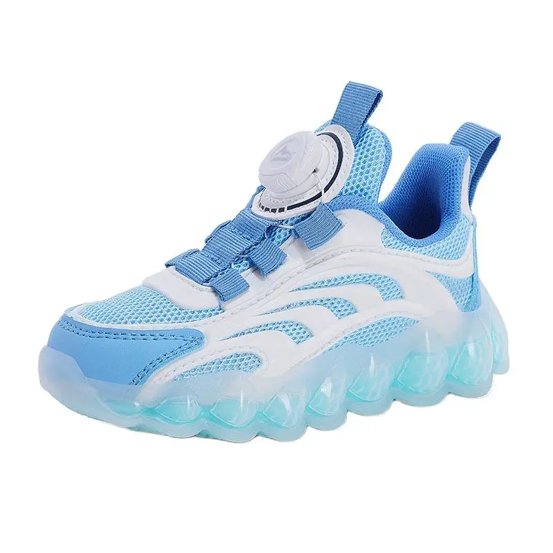 New Girls Children Sports Casual Shoes Fashion Air Mesh Breathable Kids Sneakers Anti-slip Size 27-38 exdino children led dinosaur mesh autumn light up training shoes little boy spinosaurus kids flashing sports sneakers breathable