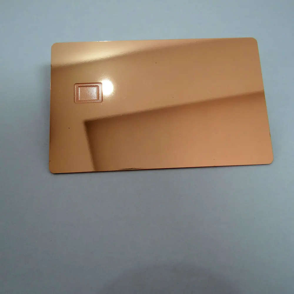 1pcs free shipping blank 4442 small chip slot Metal business card , metal credit card with strip and signature