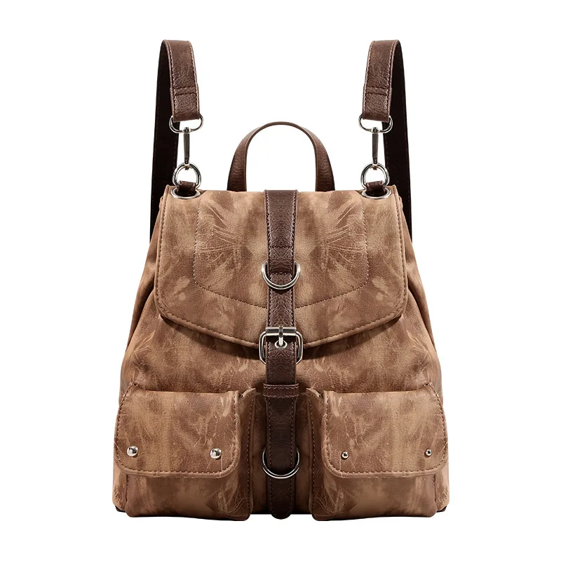 Designer Female Vintage Leather Commuter Backpack for Women 2025