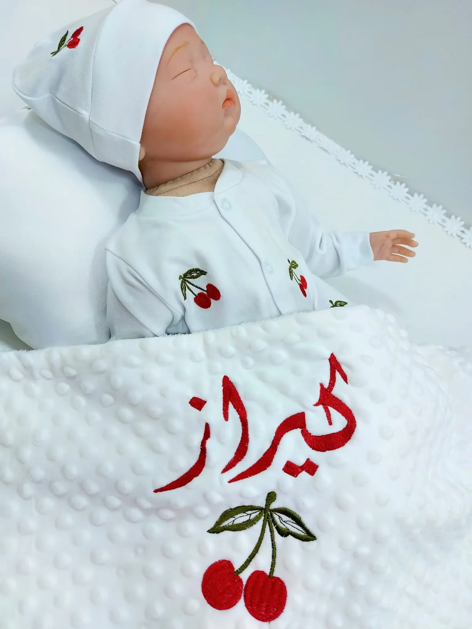 Hospital Exit Newborn Wings Romper & Swaddle Set - Embroidered Blanket and Nursery Bedding Collection