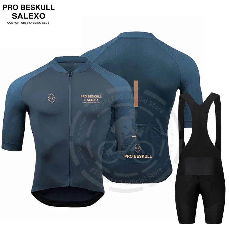 SALEXO Summer Cycling Jersey Sets Short Sleeve Sports Bicycle Clothing MTB Clothes Wear Maillot Ropa Ciclismo Bike Uniform