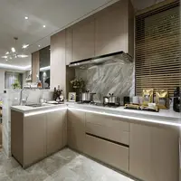 ตู้สไตล์ไม้ชุดทันสมัยพร้อมตู้ครัวเฟอร์นิเจอร์เกาะ 1