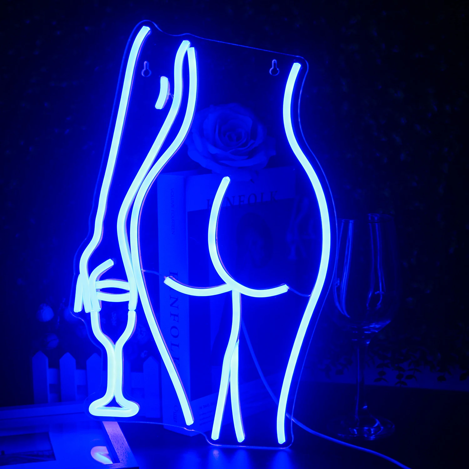 Sexy Lady Led Neon Light Sign Female Blue Led Neon For Bar Decor Light Home Room Decor Bar Party Wedding USB Wall Decor sexy lady back neon signs neon lady back wall sign art decorative signs lights for bar party hotel bright night neon light