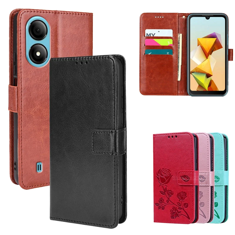 

Vintage Leather Cover For ZTE Blade A33s Case Flip Book Stand Wallet Coque Phone Capa For ZTE Blade A33s a33 s a 33s 2023 Fundas