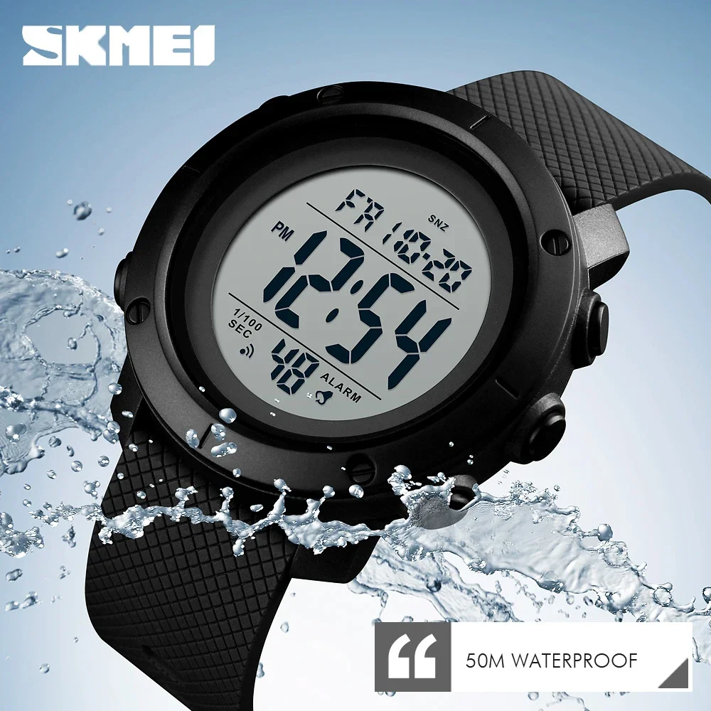 SKMEI 1426 Luxury Digital Watch for Men Sports Waterproof Electronic Mens Wristwatches Stopwatch Alarm Clock 1416 Reloj Hombre 4