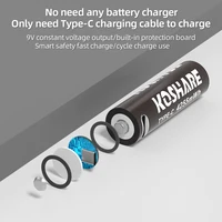 KOSHARE 1.5V AAA/AA 4255mWh1000mWh Rechargeable Battery USB Type-C Rechargeable Li-ion Battery For remote control +Type-C Cable 2