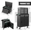 Goplus Tool Chest, 5-Drawer Rolling Tool Storage Cabinet with Detachable Top Tool Box, Liner, Universal Lockable Wheels 3
