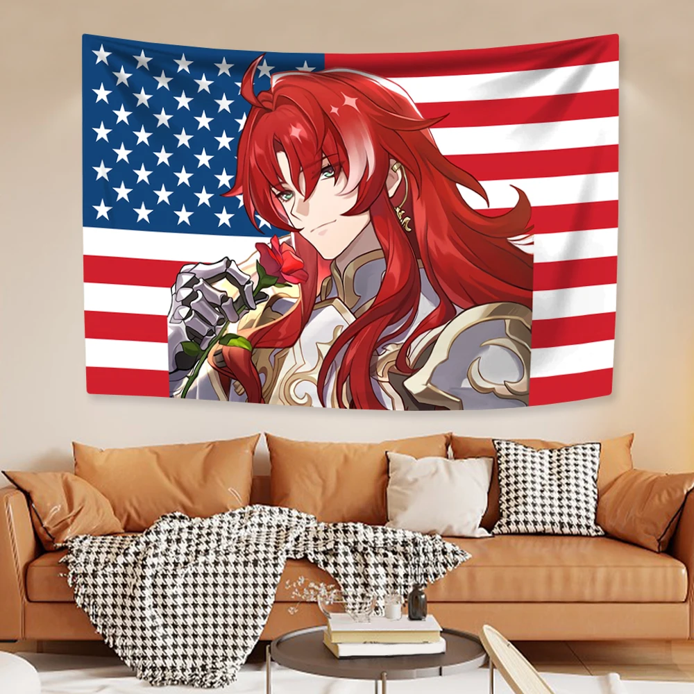 Game Tapestry Boothills And Argentis American Flag Home Decor Wall Hanging Bedroom Dorm Background Sofa Blanket tapestry decorations
