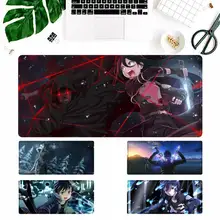 

Anime Mousepad XXL Laptop PC Large Mouse Pad Locking Edge Rubber Keyboards Washed Desk Mice Mat for Sword Art Online Kirito Fans