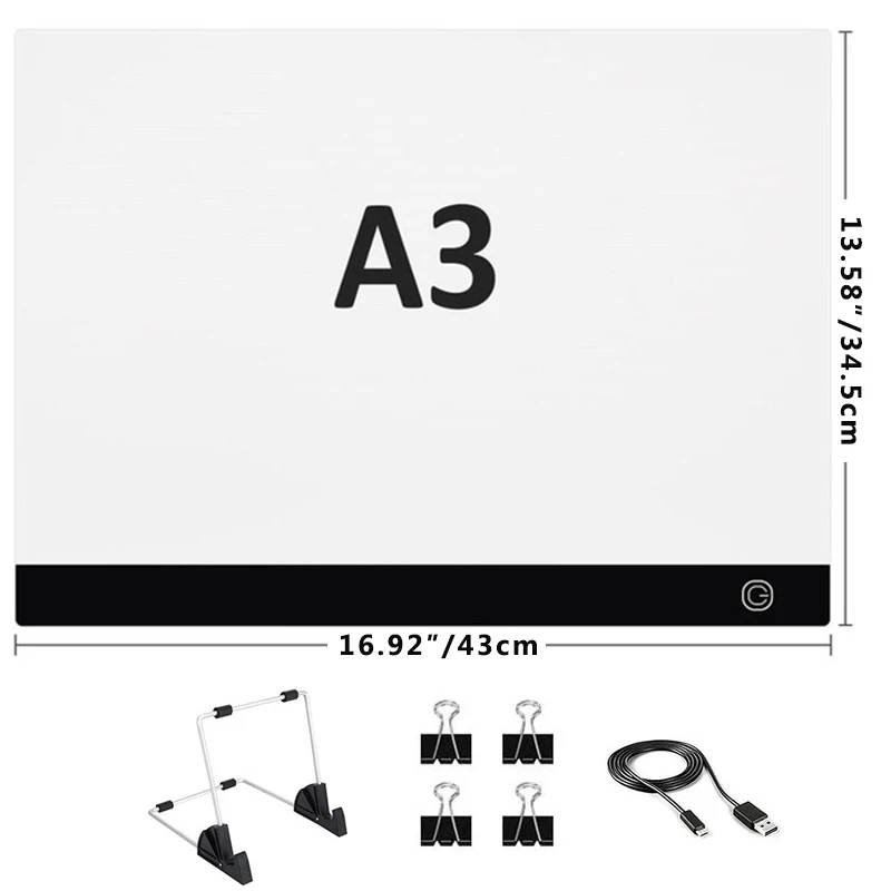 A3 USB LED 라이트 패드 Artcraft 트레이싱 라이트 박스 복사 보드 디지털 타블렛 그림 그리기 타블렛 다이아몬드 페인팅 보드