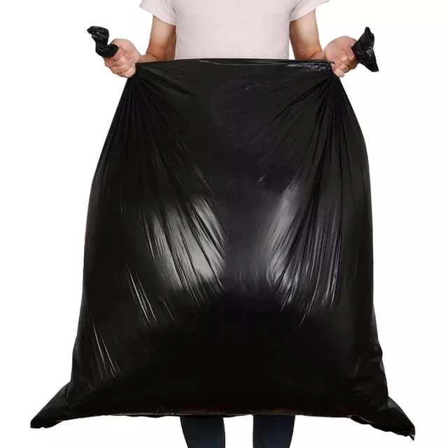 13 Gallon Contractor Trash Bags 2 MIL 50PCS Large Black Heavy Duty Garbage  Bags