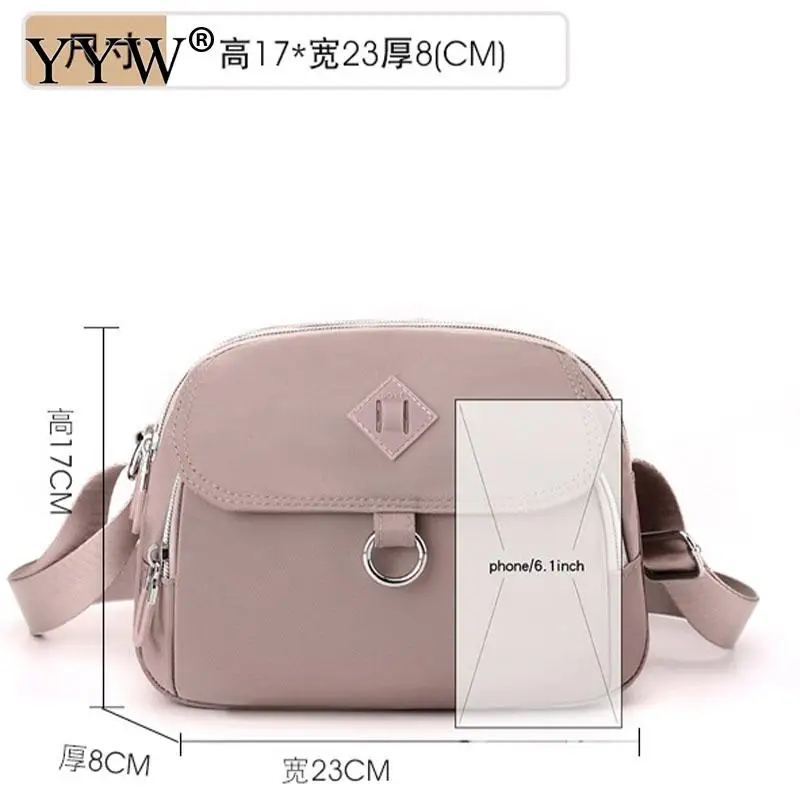Fashion Women Shoulder Messenger Bag Waterproof Nylon Crossbody Bag Female Large Capacity Casual Travel Zipper Handbags Purse